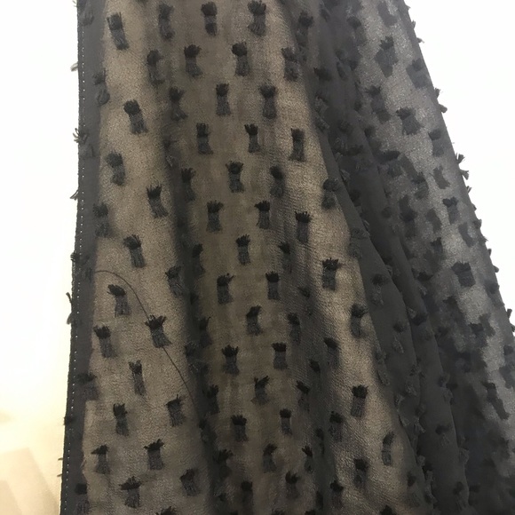 NWT WILDFOX black polka dot sheer tie blouse Lg L - Picture 4 of 7